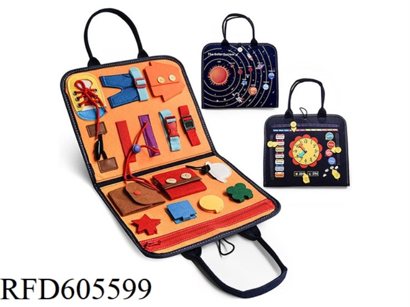 MONTOESSORI EARLY LEARNING COGNITIVE LEARNING GAME FELT BOARD BUSY BOARD (SEVEN PLANETS)