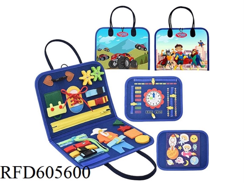 MONTOESSORI EARLY EDUCATION COGNITIVE LEARNING GAME FELT BOARD BUSY BOARD (4WD SUPERMAN)