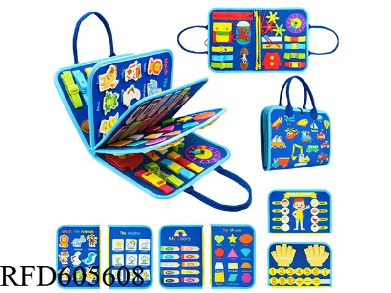 MONTOESSORI EARLY EDUCATION COGNITIVE LEARNING GAME FELT BOARD BUSY BOARD (ENGINEERING CAR)