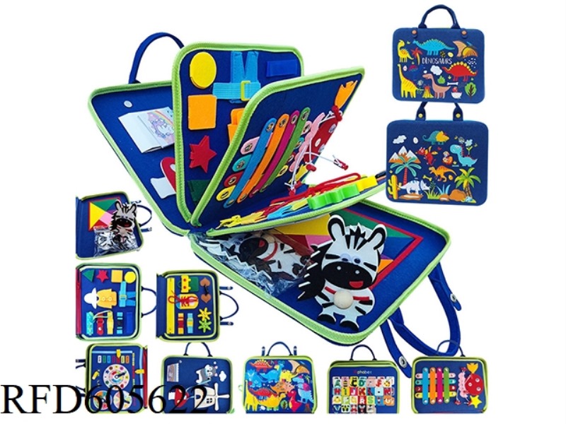 MONTOESSORI EARLY LEARNING COGNITIVE LEARNING GAMES FELT BOARD BUSY BOARD (ANIMAL KINGDOM)