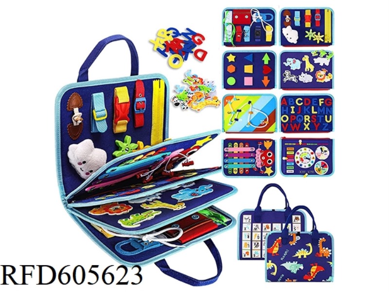 MONTOESSORI EARLY EDUCATION COGNITIVE LEARNING GAME FELT BOARD BUSY BOARD