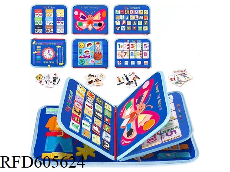 MONTOESSORI EARLY EDUCATION COGNITIVE LEARNING GAME FELT BOARD BUSY BOARD