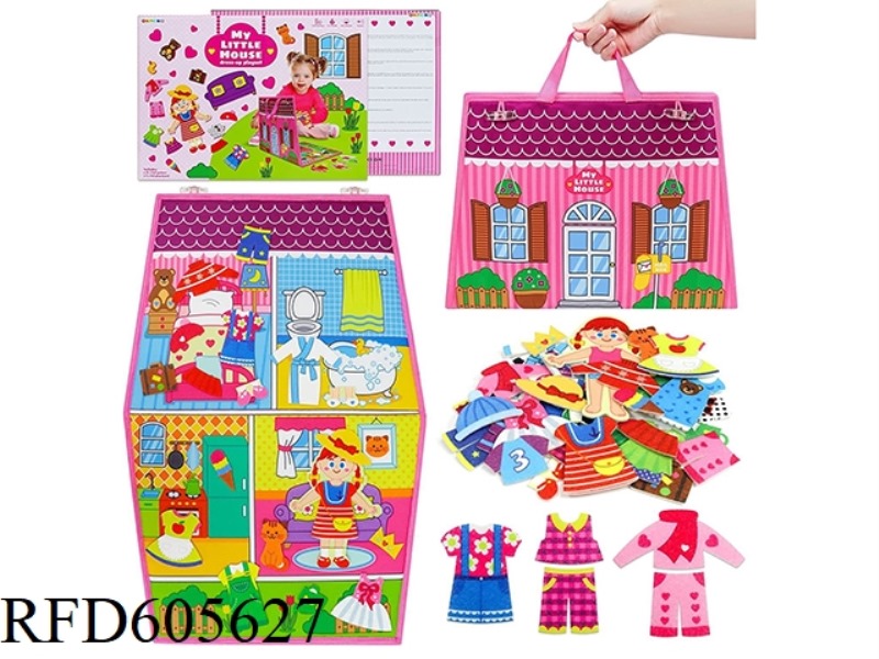 MONTOESSORI EARLY EDUCATION COGNITIVE LEARNING GAMES FELT BOARD BUSY BOARD (SMALL LIFE SKILLS)