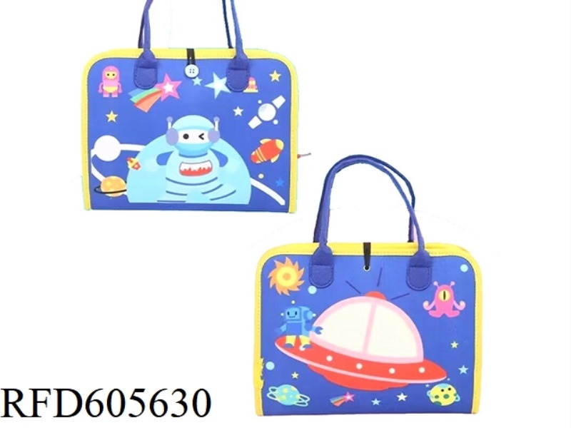 MONTOESSORI EARLY LEARNING COGNITIVE LEARNING GAMES FELT BOARD BUSY BOARD (SPACESHIP)