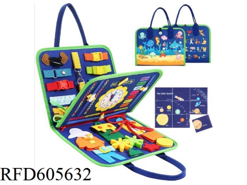 MONTOESSORI EARLY EDUCATION COGNITIVE LEARNING GAME FELT BOARD BUSY BOARD (OCEAN SPACE PUZZLE)