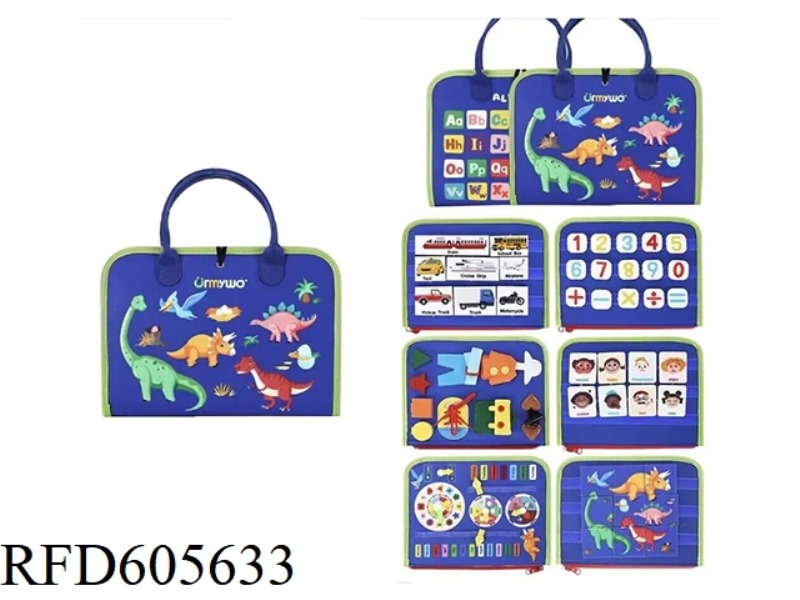 MONTOESSORI EARLY LEARNING COGNITIVE LEARNING GAME FELT BOARD BUSY BOARD (DINOSAUR PUZZLE)