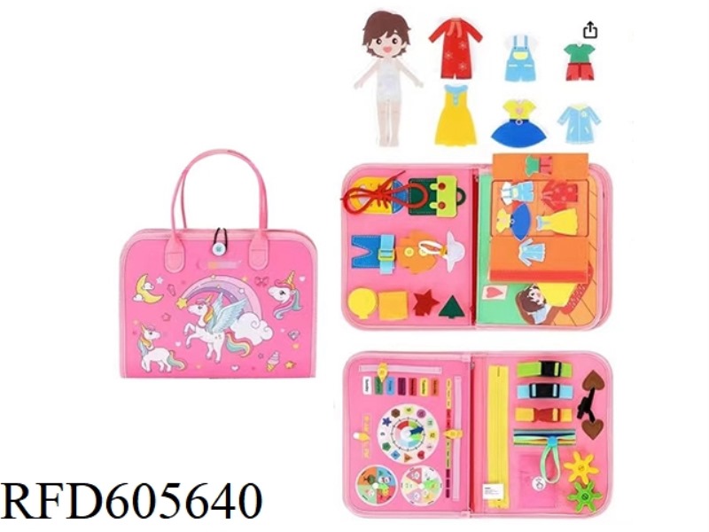 MONTOESSORI EARLY LEARNING COGNITIVE LEARNING GAMES FELT BOARD BUSY BOARD (BABY CLOSET)