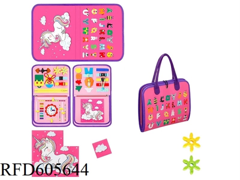 MONTOESSORI EARLY EDUCATION COGNITIVE LEARNING GAME FELT BOARD BUSY BOARD