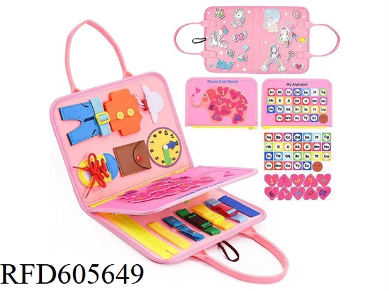 MONTOESSORI EARLY EDUCATION COGNITIVE LEARNING GAME FELT BOARD BUSY BOARD