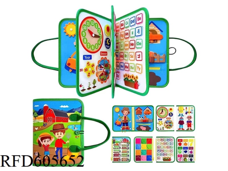 MONTOESSORI EARLY EDUCATION COGNITIVE LEARNING GAME FELT BOARD BUSY BOARD