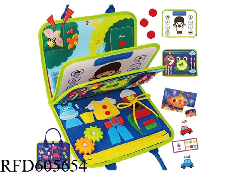 MONTOESSORI EARLY EDUCATION COGNITIVE LEARNING GAME FELT BOARD BUSY BOARD