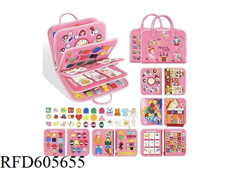 MONTOESSORI EARLY EDUCATION COGNITIVE LEARNING GAME FELT BOARD BUSY BOARD