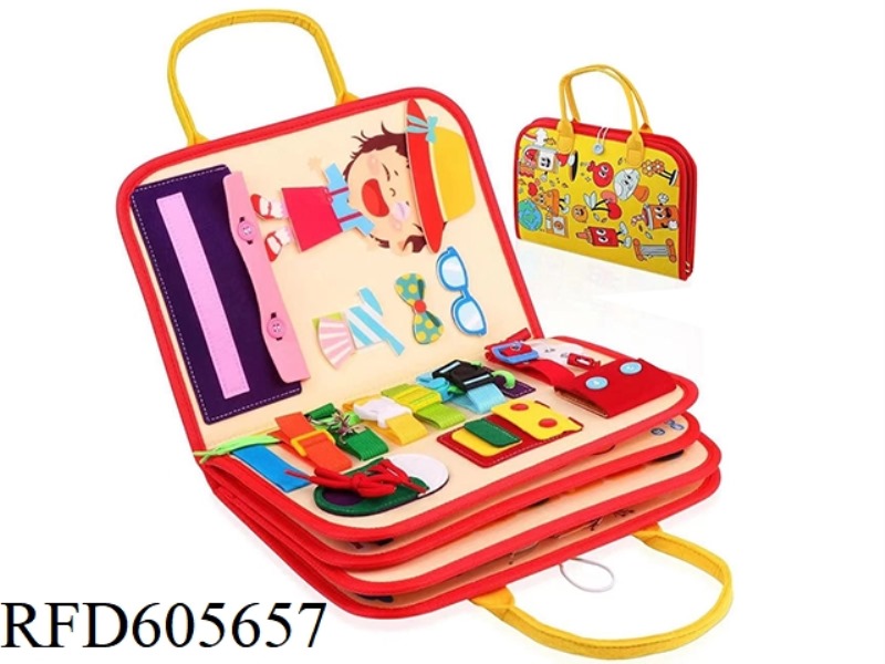 MONTOESSORI EARLY EDUCATION COGNITIVE LEARNING GAME FELT BOARD BUSY BOARD