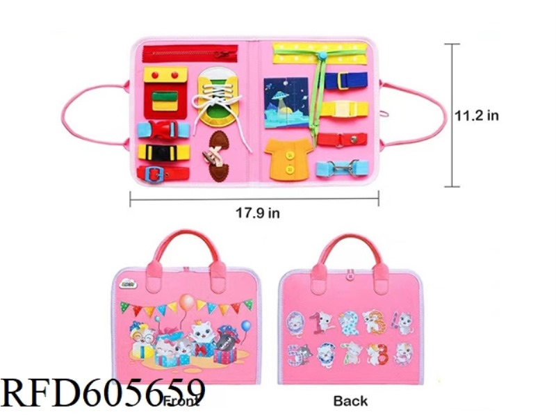 MONTOESSORI EARLY EDUCATION COGNITIVE LEARNING GAME FELT BOARD BUSY BOARD
