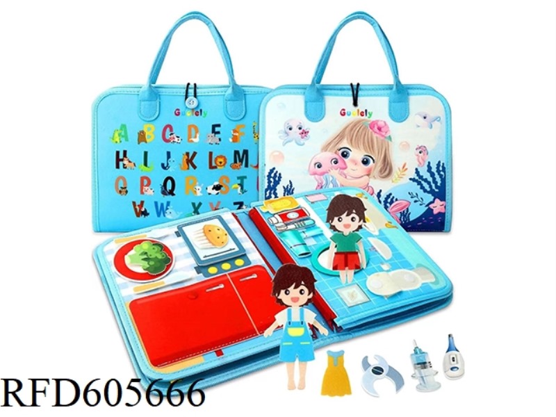 MONTOESSORI EARLY EDUCATION COGNITIVE LEARNING GAME FELT BOARD BUSY BOARD