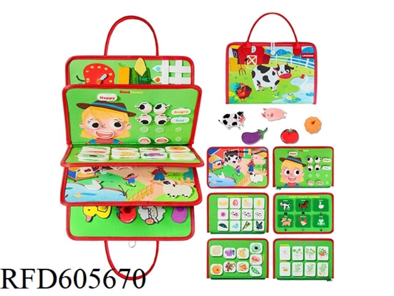 MONTOESSORI EARLY EDUCATION COGNITIVE LEARNING GAME FELT BOARD BUSY BOARD