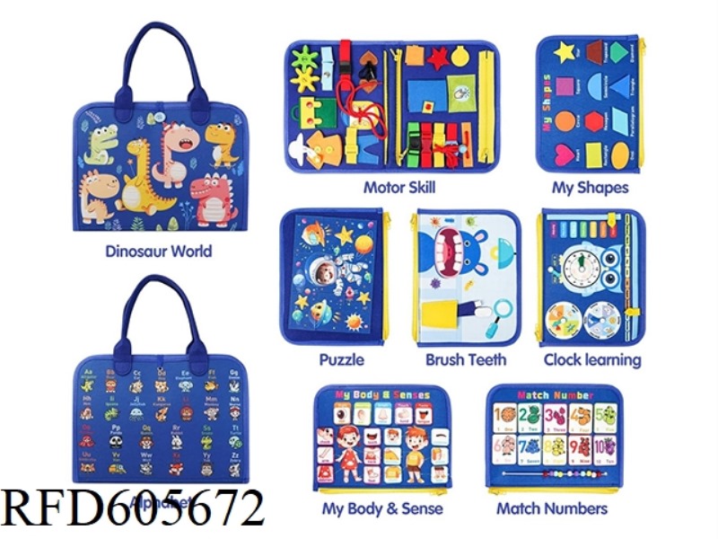 MONTOESSORI EARLY EDUCATION COGNITIVE LEARNING GAME FELT BOARD BUSY BOARD