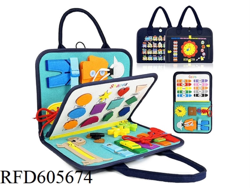 MONTOESSORI EARLY EDUCATION COGNITIVE LEARNING GAME FELT BOARD BUSY BOARD