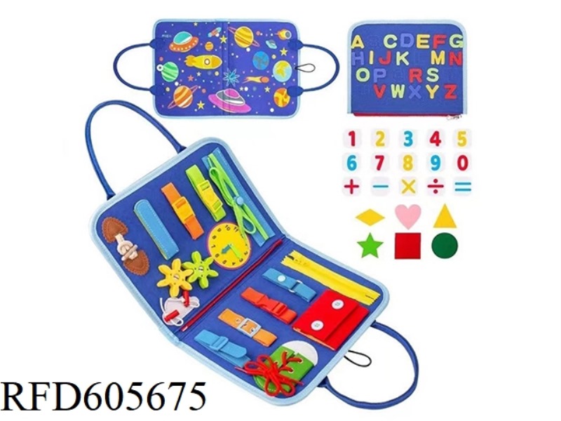 MONTOESSORI EARLY EDUCATION COGNITIVE LEARNING GAME FELT BOARD BUSY BOARD