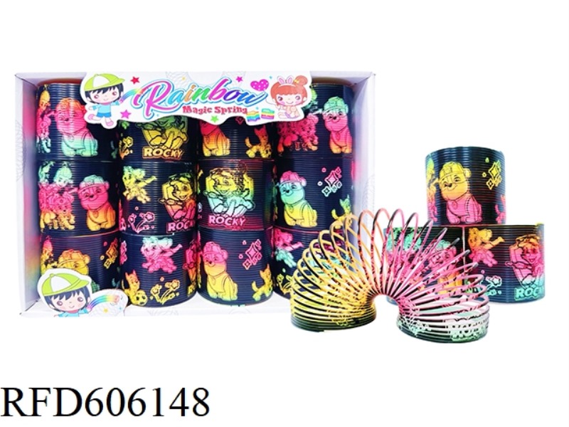 WANT WANT TEAM PATTERN RAINBOW RING 12PCS