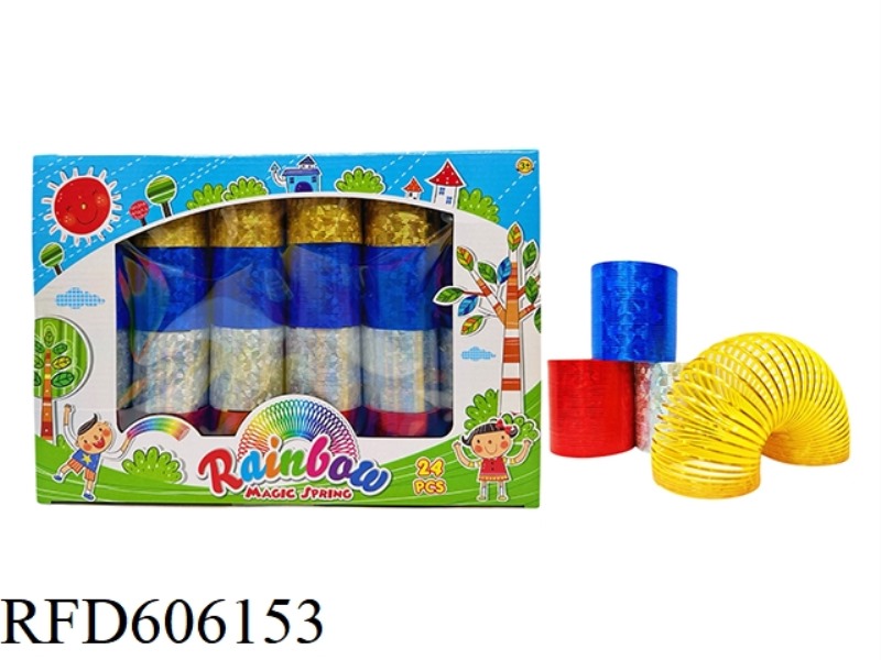FOUR COLOR LASER RAINBOW RING 24PCS