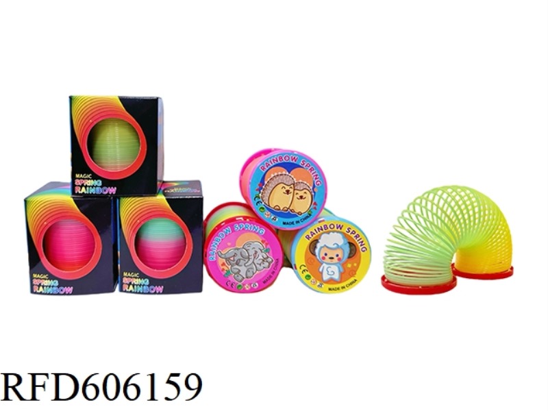 CARTOON ANIMAL WITH LID RAINBOW RING