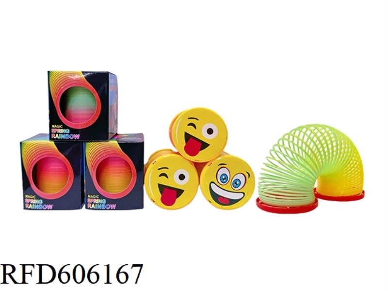 EMOTICON WITH LID RAINBOW CIRCLE