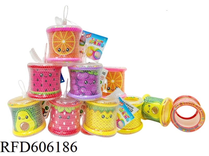 FRUIT PATTERN RATTLE RAINBOW RING