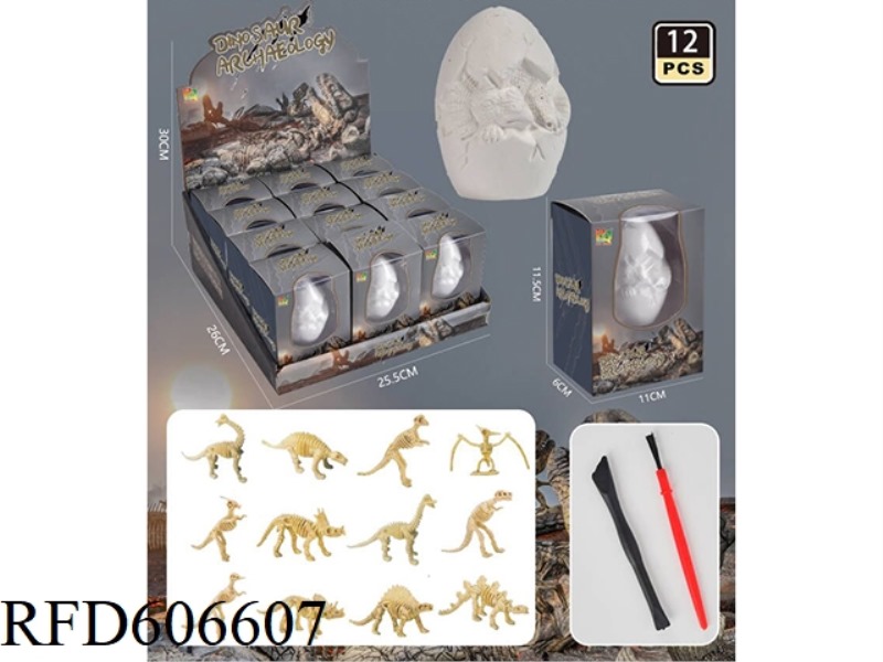 DINOSAUR SKELETON ARCHAEOLOGY 12PCS(ENGLISH)