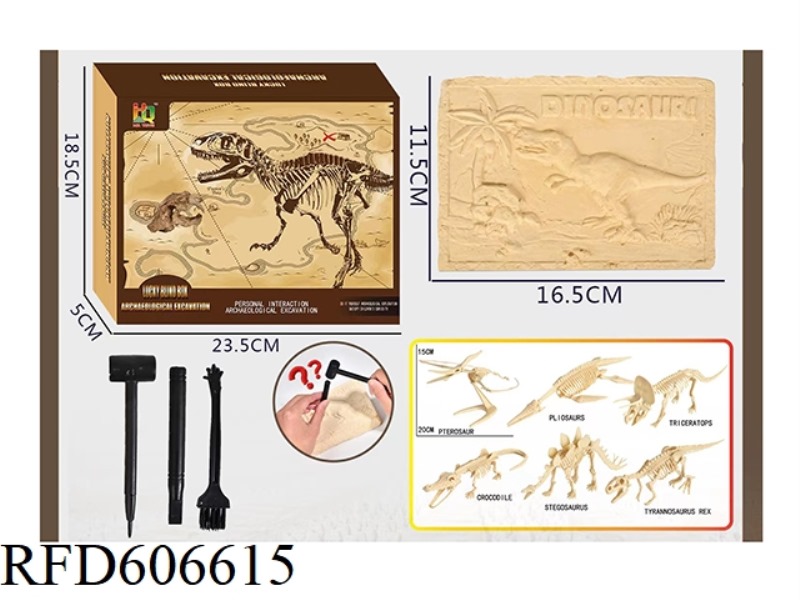 SIMULATED ARCHAEOLOGICAL EXCAVATION LARGE DINOSAUR (ENGLISH)
