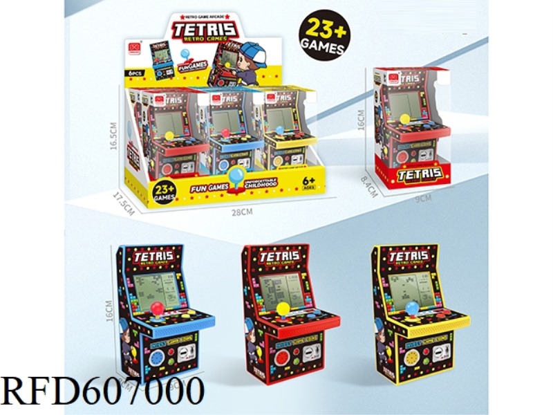 LARGE ARCADE PUZZLE TETRIS GAME CONSOLE 6PCS