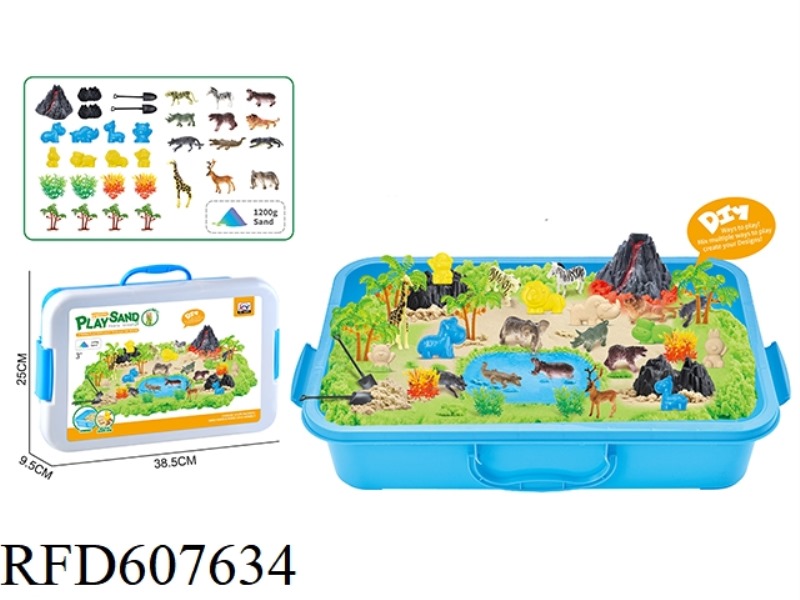SPACE SAND SCENE SET - FOREST ANIMAL SCENE THEME + STORAGE BOX +1200G SPACE SAND