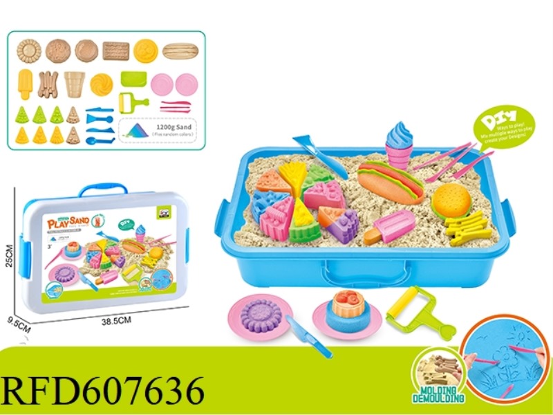 SPACE SAND SCENE SET - CAKE FOOD DIY THEME + STORAGE BOX +1200G SPACE SAND
