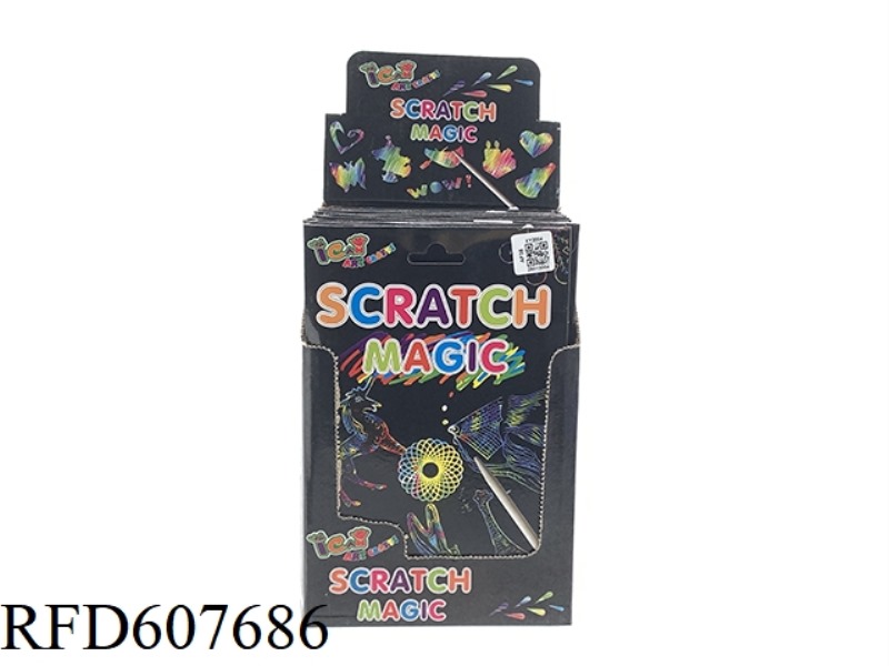 2 PAGES 11*15CM SCRATCH DRAWING + WHITE CARD MOLD