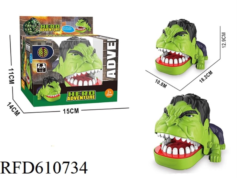HULK BITES HIS FINGER