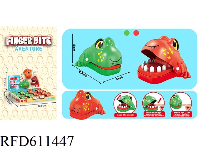 ENGLISH MINI BITING HAND FROG WITHOUT CHAIN 12PCS