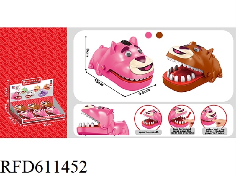 ENGLISH CHINESE NUMBER BITE HAND STRAWBERRY BEAR 6PCS
