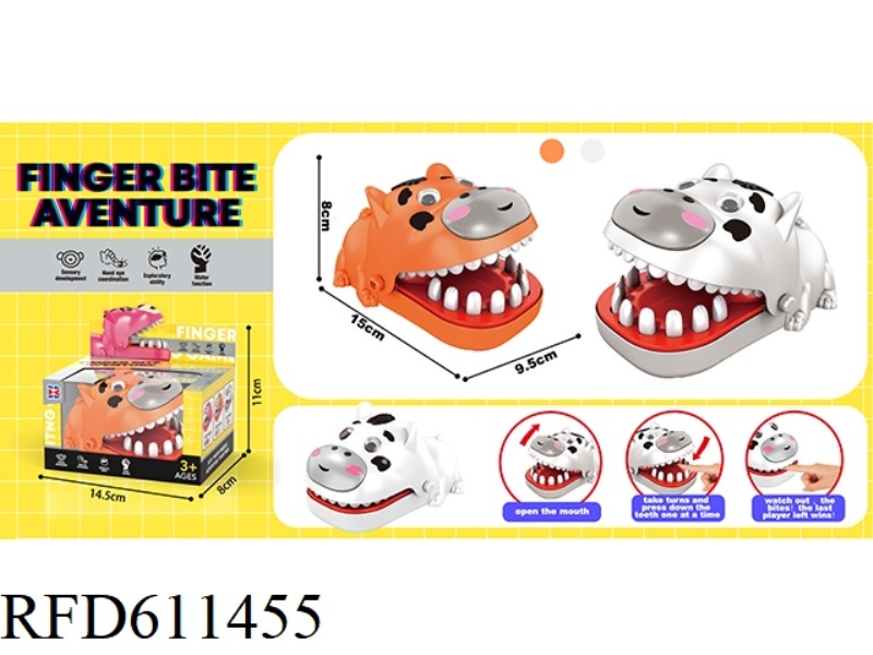ENGLISH VERSION BITE HAND NUMBER CARTOON COW