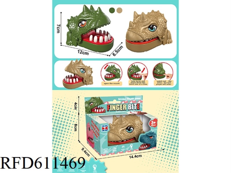 ENGLISH BITING HAND TRUMPET TRICERATOPS