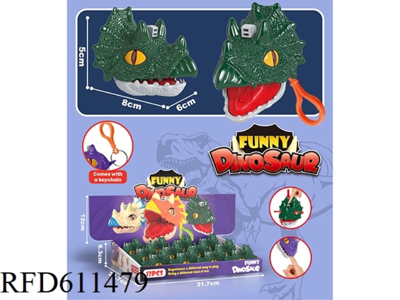 BEAD FINGER TRICERATOPS WITH PLASTIC BUCKLE 12PCS