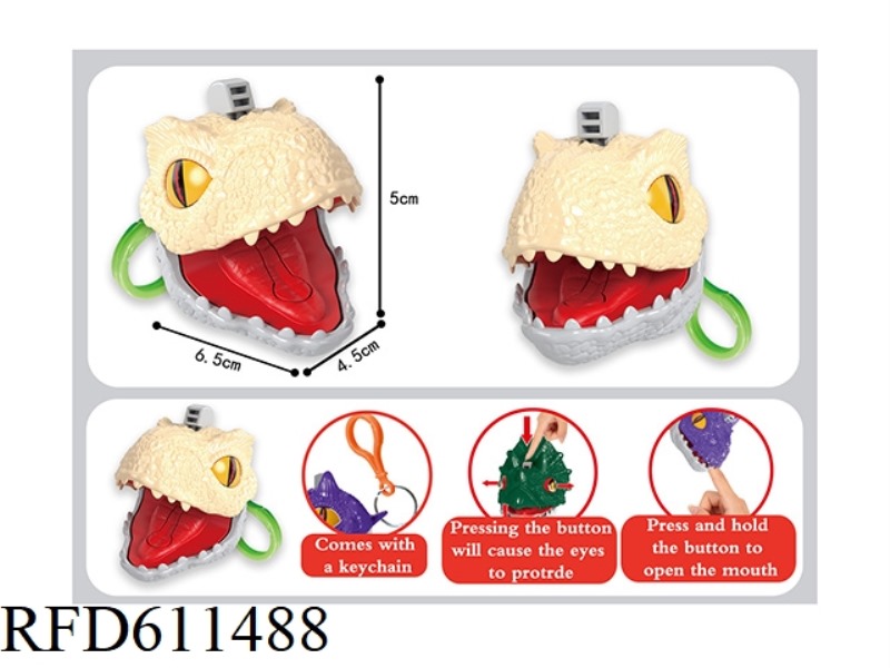 EYEBALL AND FINGER TYRANNOSAURUS REX WITH PLASTIC CLASP