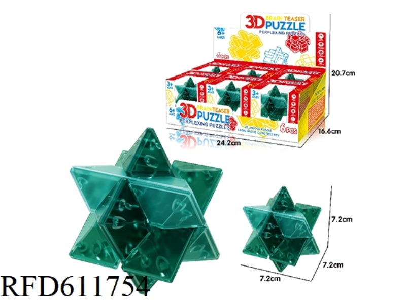 LUBAN LOCK 6PCS (HEXAGONAL STONE)
