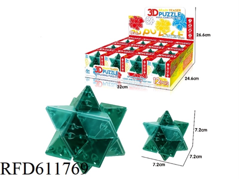 LUBAN LOCK 12PCS (HEXAGONAL STONE)