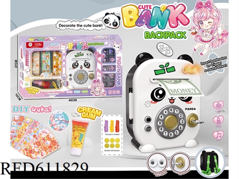 DIY WHITE PANDA PIGGY BANK