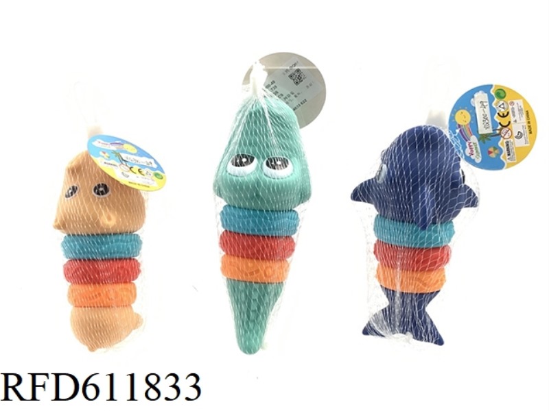 SPLICING CROCODILE, HIPPOPOTAMUS, SHARK, THREE MIXED OUTFITS