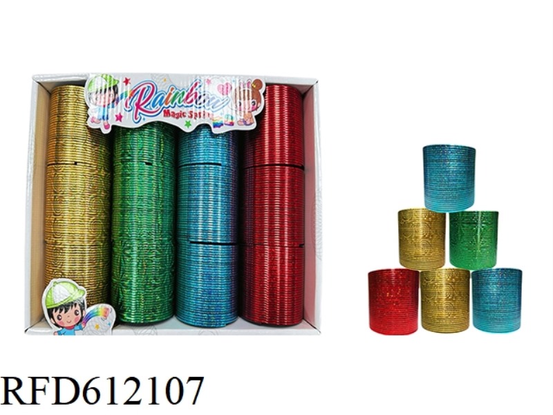 HOT PRINT 4 COLOR RAINBOW RING 12PCS