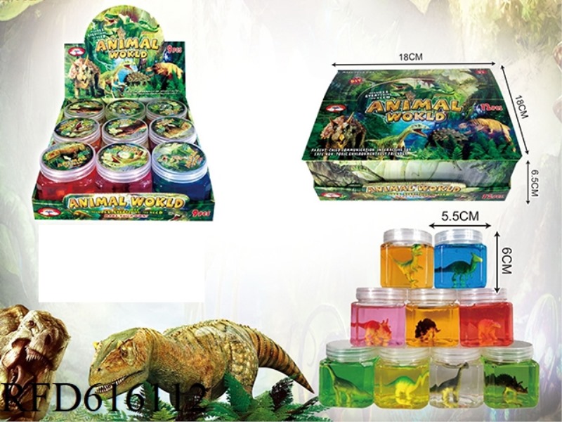 SLIME 140G9 COLOR DINOSAUR CRYSTAL CLAY