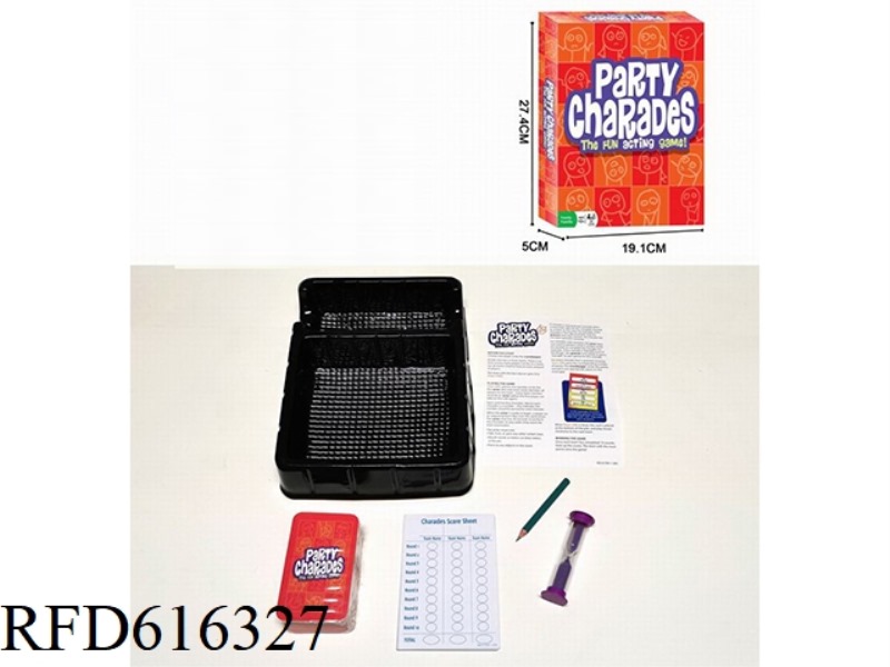 English PARTY CHARADES card game