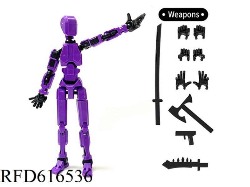 MULTI-ARTICULAR ACTION FIGURE 3D PRINTED HAND PLATE LUCKY 13 DOLL ROBOT