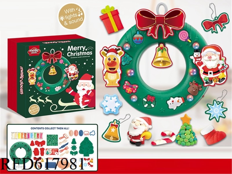 CHRISTMASWREATHTHEMECOLOREDMUD